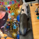 Elon Musks Birthday Cake Looked Like A Rocket Ready For Launch. Bonus: Moon Base-Themed Cake