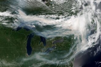 Ontario Wildfire Smoke Moves East