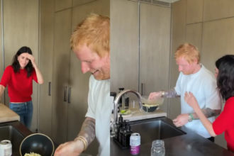 Video: Ed Sheeran Creates Chaos In Courteney Coxs Kitchen, Fans Say Thats Monica