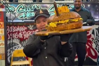 Dubais Giant 5 kg Cheesy Burger Goes Viral, Foodies Shocked