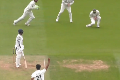 Auqib Nabi's First Wicket In County Championship 2026 Is His India Teammate