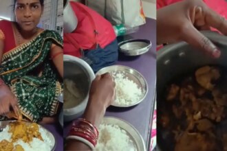 Video: Woman Carries Pots Of Chicken Curry And Rice On Train, Internet Reacts