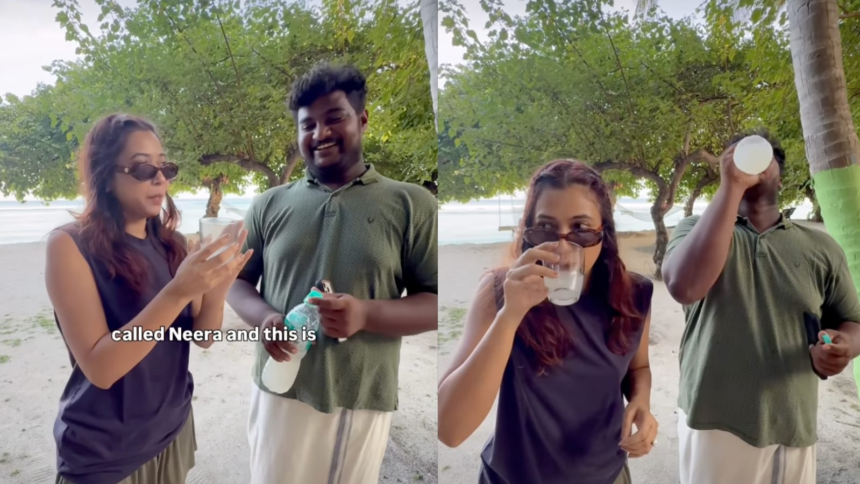 Video: In Lakshadweep, Woman Discovers Traditional Local Drink That Turns Alcoholic After 5 Hours