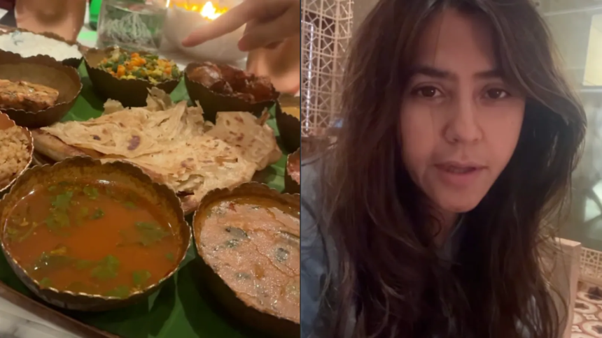 Ekta Kapoor Tries A Massive Andhra Thali In Delhi, Says It Could Feed "20 People"