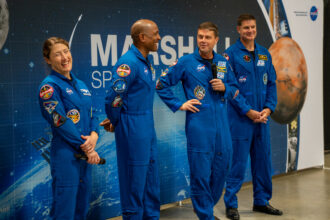 Artemis II Crew at NASA Marshall