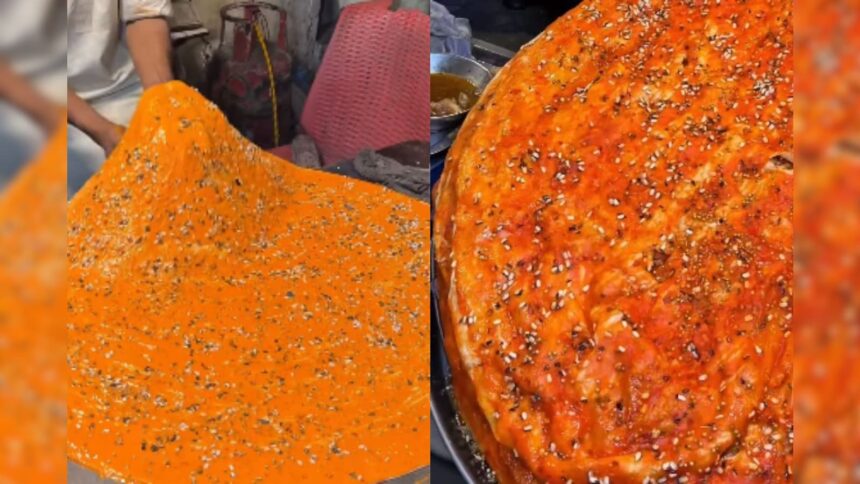 Video: Lahores Famous Street Food Katlama Looks Like A Giant Desi Pizza