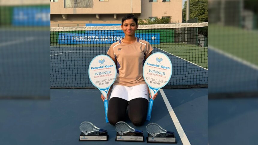 Khushi Kadian Completes Hat-Trick By Winning U-16 And U-14 Singles Titles At Fenesta Open